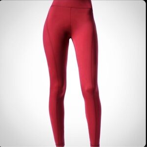 Carbon38 High Rise Red Leggings Dark Red Yoga gym Athleisure XS